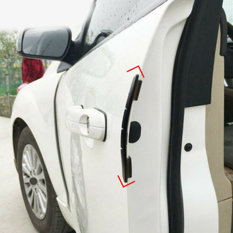 4Pcs Black Car Door Edge Scratch Anti-collision Protector Guard Strip Universal