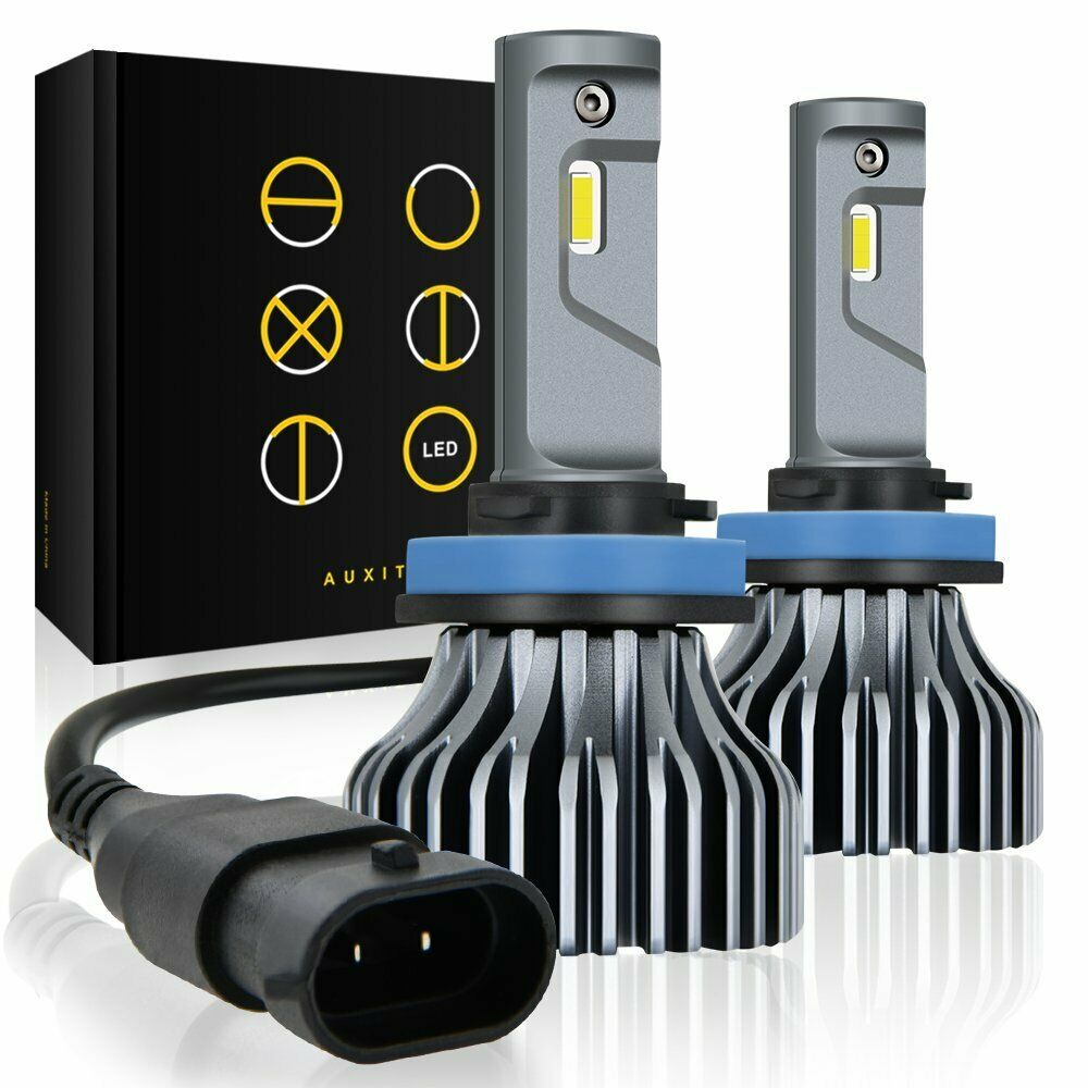 AUXITO H11 H8 H9 LED Headlight 9000LM HID White Light Kit Low Beam Bulbs 6000K