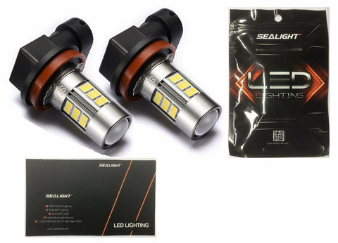 2pcs SEALIGHT H11/H8/H16 LED Fog Light Bulbs 6000K H11 Foglight Lamp Replacement