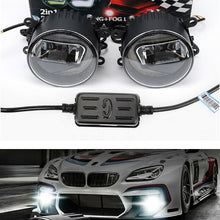 2PCS/set 9CM LED Fog Lamp Angel Eye Clear Lens Sun Light Front Bumper Lighting