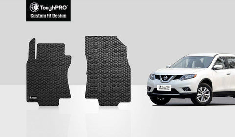 ToughPRO Front Mats Black For Nissan Rogue All Weather Custom Fit 2014-2021