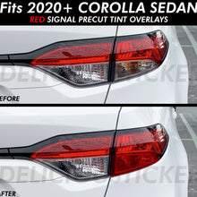 RED SIGNAL Tail Light Rear Overlay PreCut Tint Vinyl Decal For Corolla Sedan