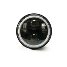 Black 5-3/4" 5.75 inch LED Projector Headlight Halo DRL for Harley Davidson Dyna