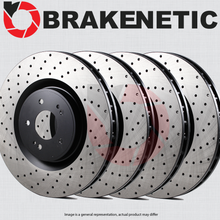 [FRONT + REAR] BRAKENETIC PREMIUM Cross DRILLED Brake Disc Rotors BPRS101461