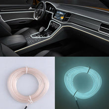6.6ft White Cold LED Car Indoor Door Atmosphere Wire Moulding Strip Light Lamp