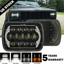 7x6 5X7 120W LED Headlight Halo DRL For 86-95 Jeep Wrangler YJ Cherokee XJ Chevy