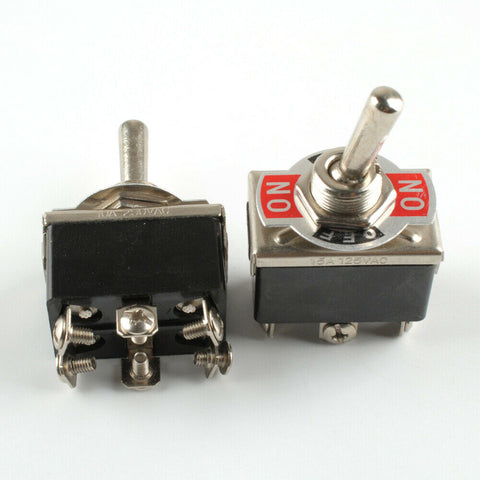 2pcs Car Auto 20A 125V Heavy Duty Toggle Switch DPDT On-Off-On Switch 6 Terminal