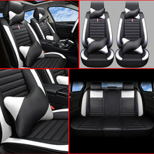 Universal 5-Sit Car Seat Cover Cushions PU Leather Surrount Protector Full Set