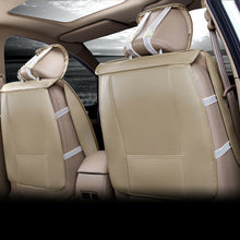 US 5-Seat Car Seat Cover PU Leather Front Rear Cushions Universal Fit Beige 2020