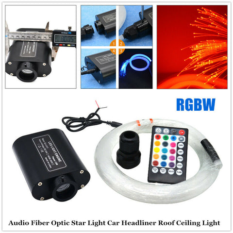 12V Audio Fiber Optic Star Light Car Headliner Roof Ceiling Light Remote Control