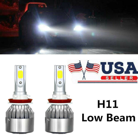 2X H11 LED Headlight Bulb Low Beam 6000K For Chevy Silverado 1500 2500 2007-2015