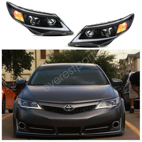 DRL Projector Front Lamp Headlights w/ LED For 2012-2014 Toyota Camry