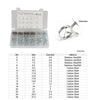 250Pcs Stainless Fuel Line Hose Tube Spring Clamp Assortment For Car Motorcycle