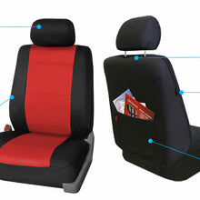 Neoprene Car Seat Covers Full Set for Auto Car SUV Coupe Red w/ Freshener