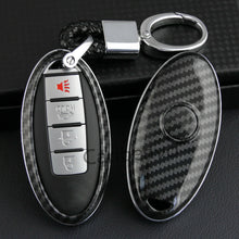 Carbon Fiber ABS Solid Car Key Keychain Cover For Nissan Infiniti Most Vehicles