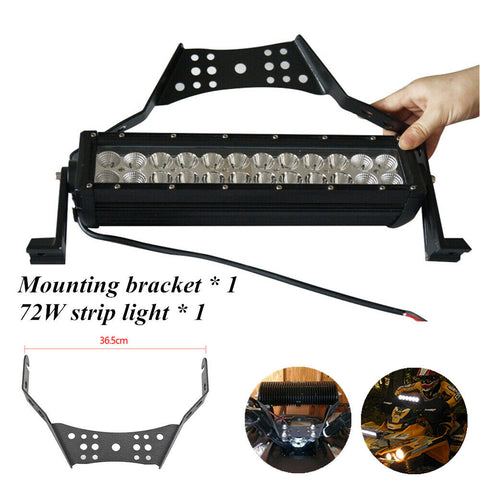 14 Inch ATV UTV Dirt Bike LED Light Bar w/Handlebar Mounting Strip Lamp Bracket