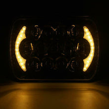 7x6 5X7 120W LED Headlight Halo DRL For 86-95 Jeep Wrangler YJ Cherokee XJ Chevy