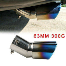 Stainless-Steel Dual Exhaust Pipes Tubes Tip 63mm Inlet Car Muffler Tail Pipe