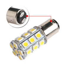 1x Universal 1157 Warm White 15D P21/5W 27SMD 5050 Car LED Tail Brake Light Lamp