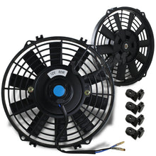 Universal 9" Black Electric Slim Push Pull Engine Bay Cooling Radiator Fan 1PC