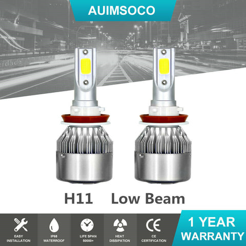 H8 H9 H11 LED Headlight Bulb Low Beam 6000K White For HYUNDAI Santa Fe 2013-2016