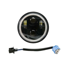 Black 5-3/4" 5.75 inch LED Projector Headlight Halo DRL for Harley Davidson Dyna