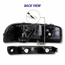 For 1999-2006 GMC Sierra 1500 2500 G2 DRL LED Black Clear Headlights+Bumper 4PCS