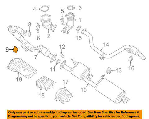 NISSAN OEM Exhaust-Front Pipe Mount Cushion 206111AA2A