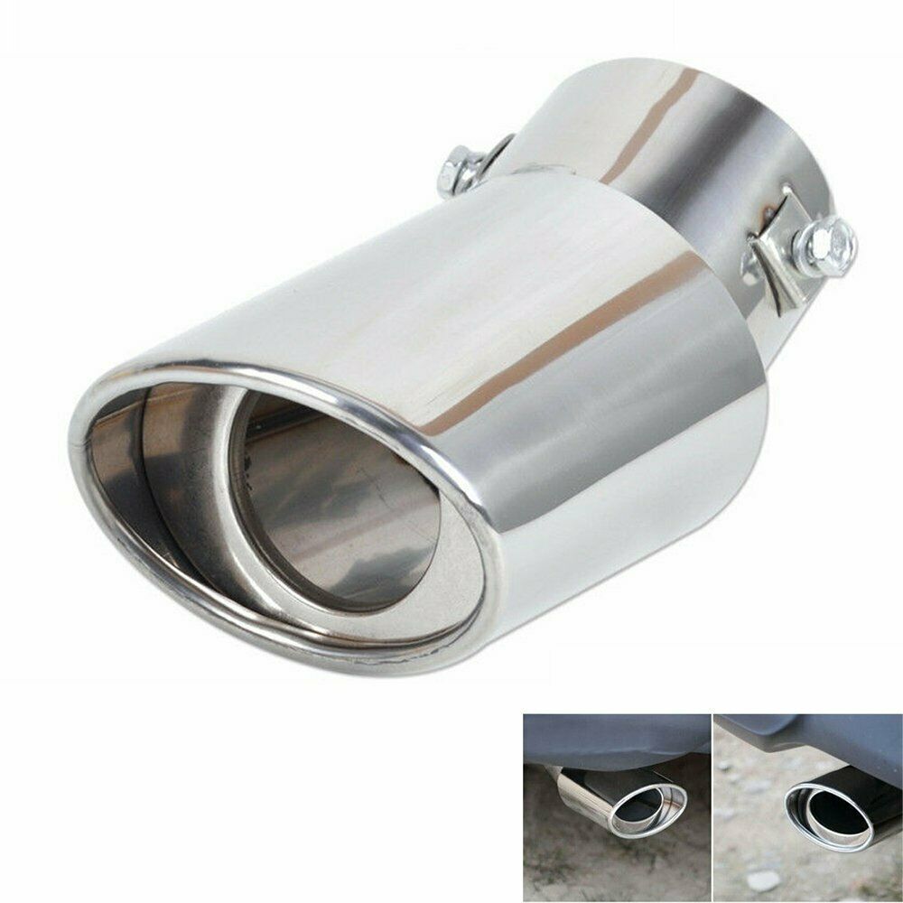 Chrome Car Auto Rear Exhaust Trim Tip Muffler Pipe Tail Throat Pipe Universal US