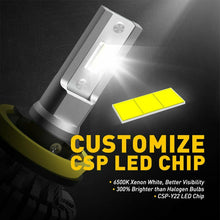 AUXITO H11 LED Headlight Kit Low Beam Bulb Super Bright 6000K ERROR FREE CANBUS