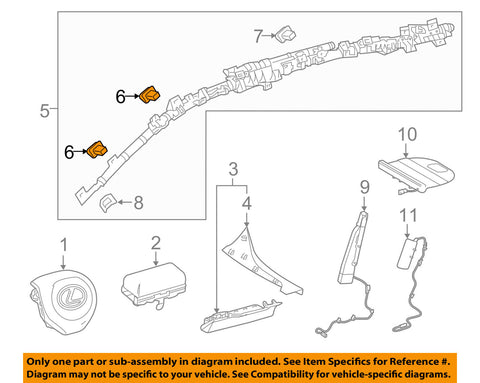 TOYOTA OEM-Head Air Bag Clip 9046718017