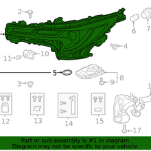 Genuine Toyota Headlamp Assembly 81170-12L00