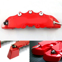 3D 4PCS Car Universal Disc Brake Caliper Covers Front & Rear Kit w/Keyring Red