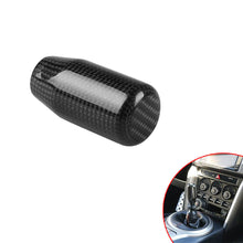 Universal Glossy Black Real Carbon Fiber Car Gear Shift Lever Knob Accessories