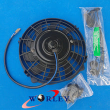 Universal 30 Row Engine Transmission AN-10AN Oil Cooler + Electric Fan Kit Black