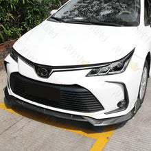 3PCS CARBON STYLE FRONT BUMPER SPOILER LIP FIT 2019-2020 TOYOTA COROLLA