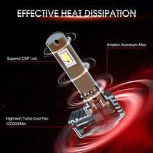 Pair Torchbeam H11 H8 H9 Led Headlight Bulbs T3 Series Hi/Lo Beam Foglight 6000K