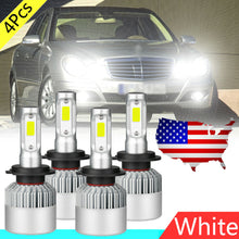 4x H7 White S2 LED Headlight Hi-Low Beam Bulbs For Benz E320 E350 E550 2007-2009