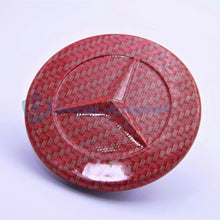 Mercedes C CLK E S Red Carbon Fiber Hood Emblem Flat Star Conversion w/ Bracket