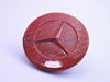 Mercedes C CLK E S Red Carbon Fiber Hood Emblem Flat Star Conversion w/ Bracket