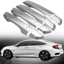 For 2016-2021 Honda Civic Chrome Door Handle Covers With Smartkey