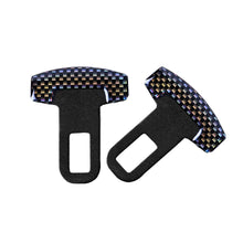 2× Carbon Fiber Car Safety Seat Belt Buckle Alarm Stopper Plug Clips Accessories