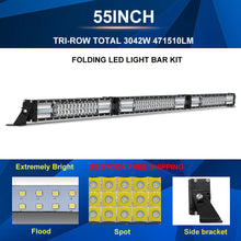 56"inch LED Work Light Bar Combo Truck Offroad 4WD SUV UTV Boat Driving 55"