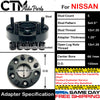 4PC 1.25'' THICK 5X4.5'' 66.1 HUBCENTRIC SPACER ADAPTER FIT 5LUG 12x1.25 NISSAN