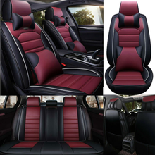 5D Car Sit Covers 5-Seats PU Leather Protector Universal Accessories Interior US