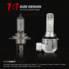 NOVSIGHT H11 H8 H9 40W 8000LM LED Headlight Bulbs Kit High/Low Beam 6000K White