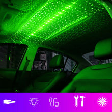 USB Car Interior LED Light Roof Room Atmosphere Starry Sky Star Projector Lamp