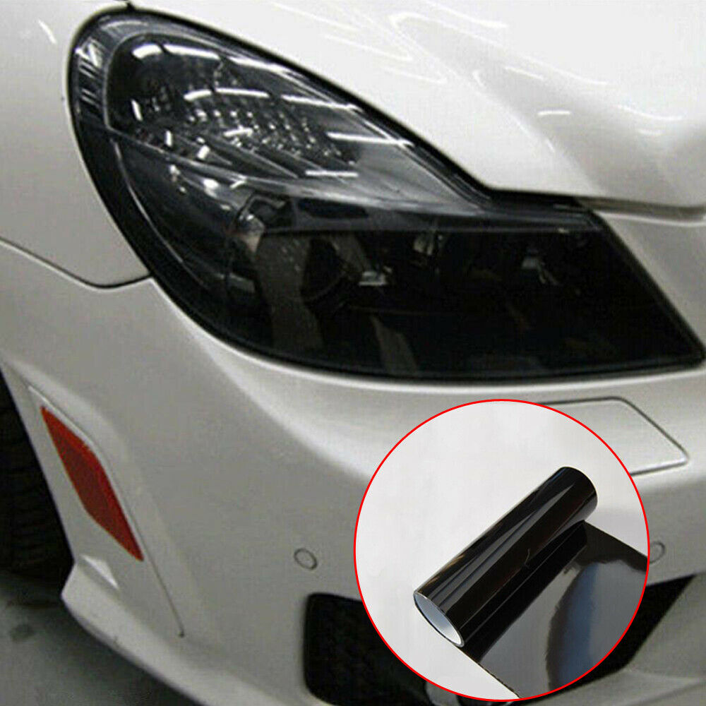 30x100cm Dark Smoke Black Tint Film Headlight Tail light Car Vinyl Wrap New