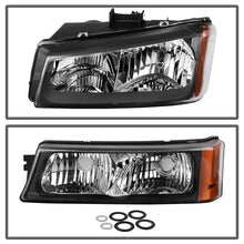 For 2003-2007 Chevy Silverado Headlights+Bumper Parking Light Lamp Black Housing