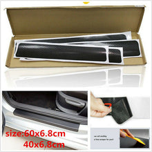 4D Car Sticker Carbon Fiber Rubber Protector Universal Interior Part Accessories